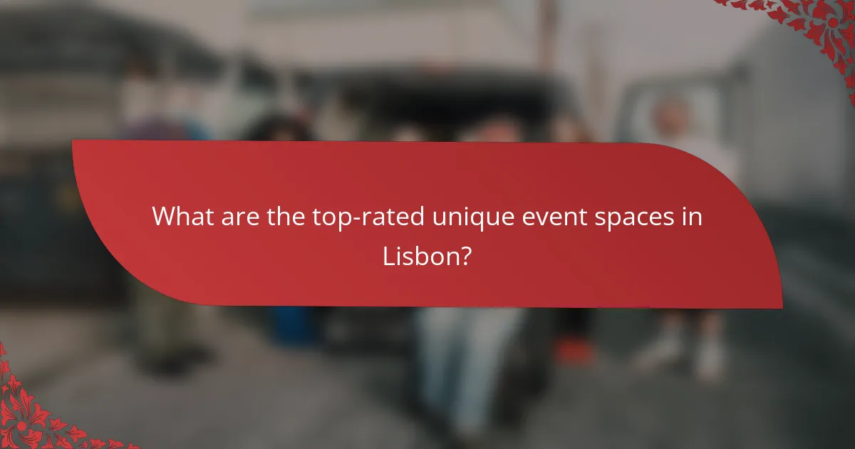 What are the top-rated unique event spaces in Lisbon?