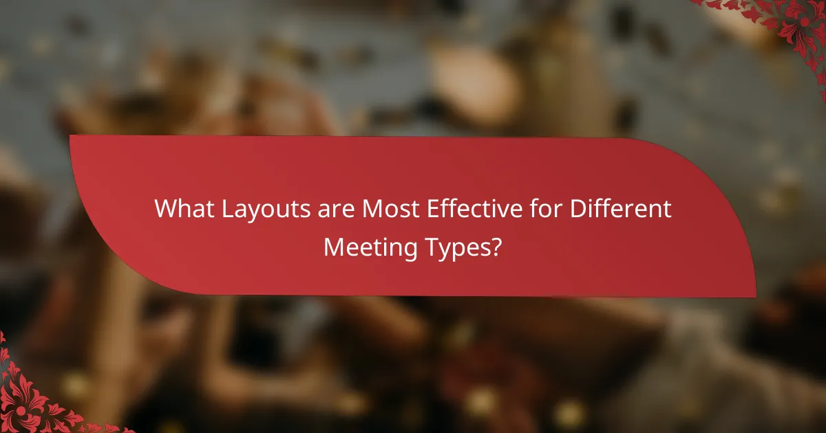 What Layouts are Most Effective for Different Meeting Types?
